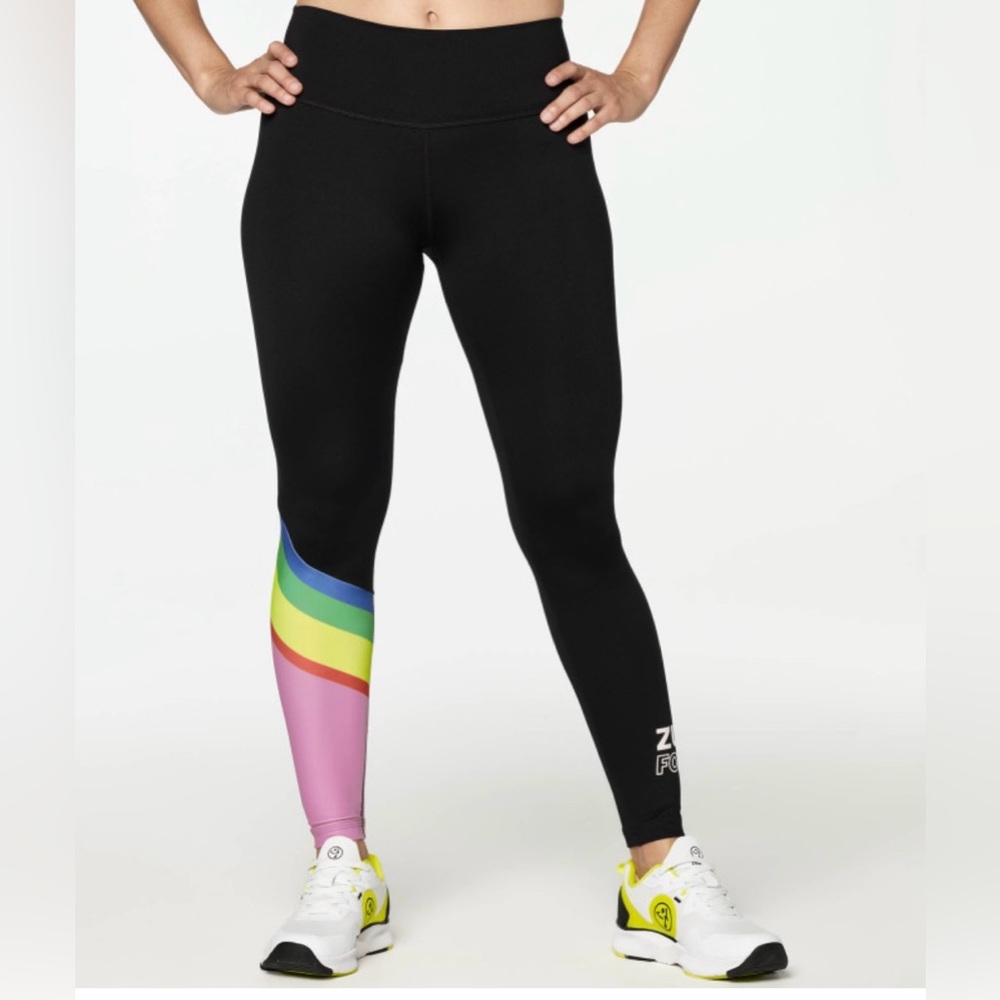Zumba All Day High Waisted  Ankle Leggings Bold Black XS